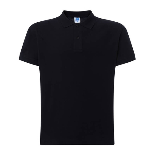 Męskie Polo z dowolnym nadrukiem DTF - kolor czarny