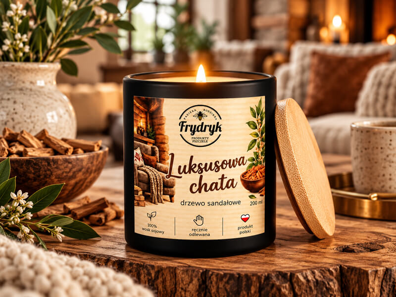 Świeca zapachowa - drzewo sandałowe