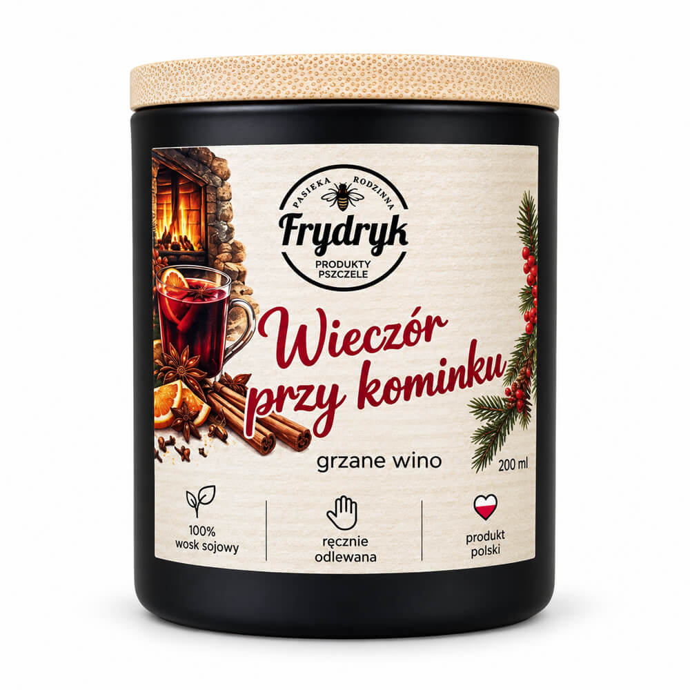 świeczka zapachowa - Wieczór przy kominku