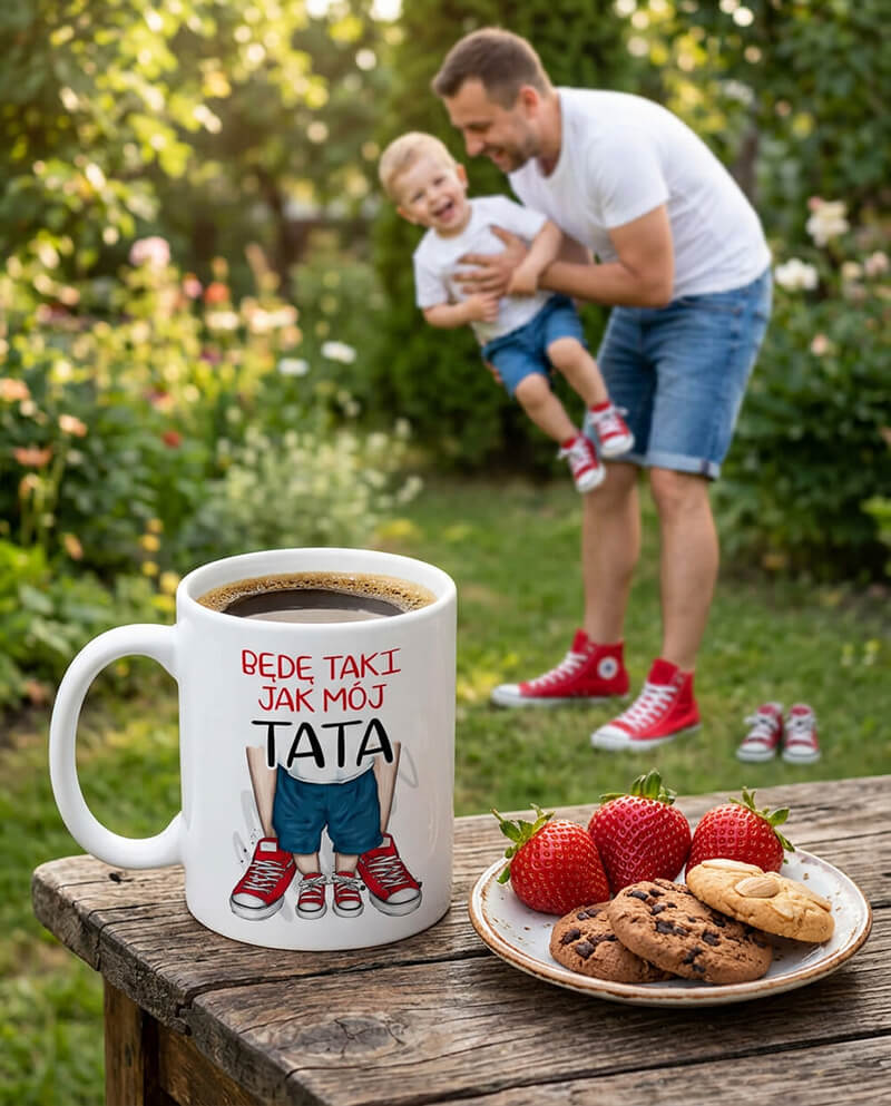 Kubek z nadrukiem „Będę taki jak mój tata”