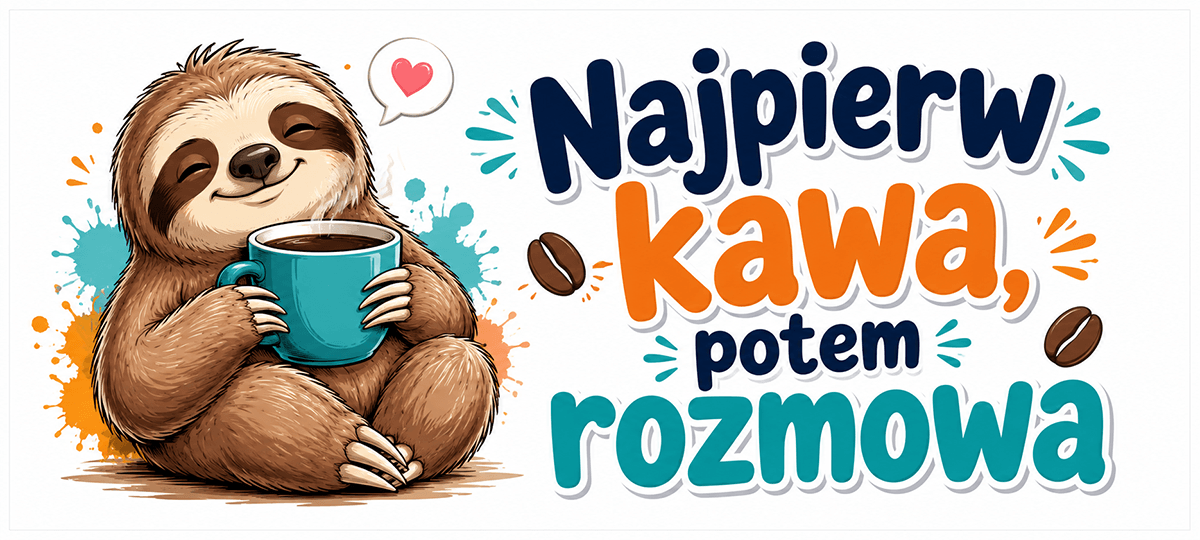 śmieszny kubek - projekt canva ai