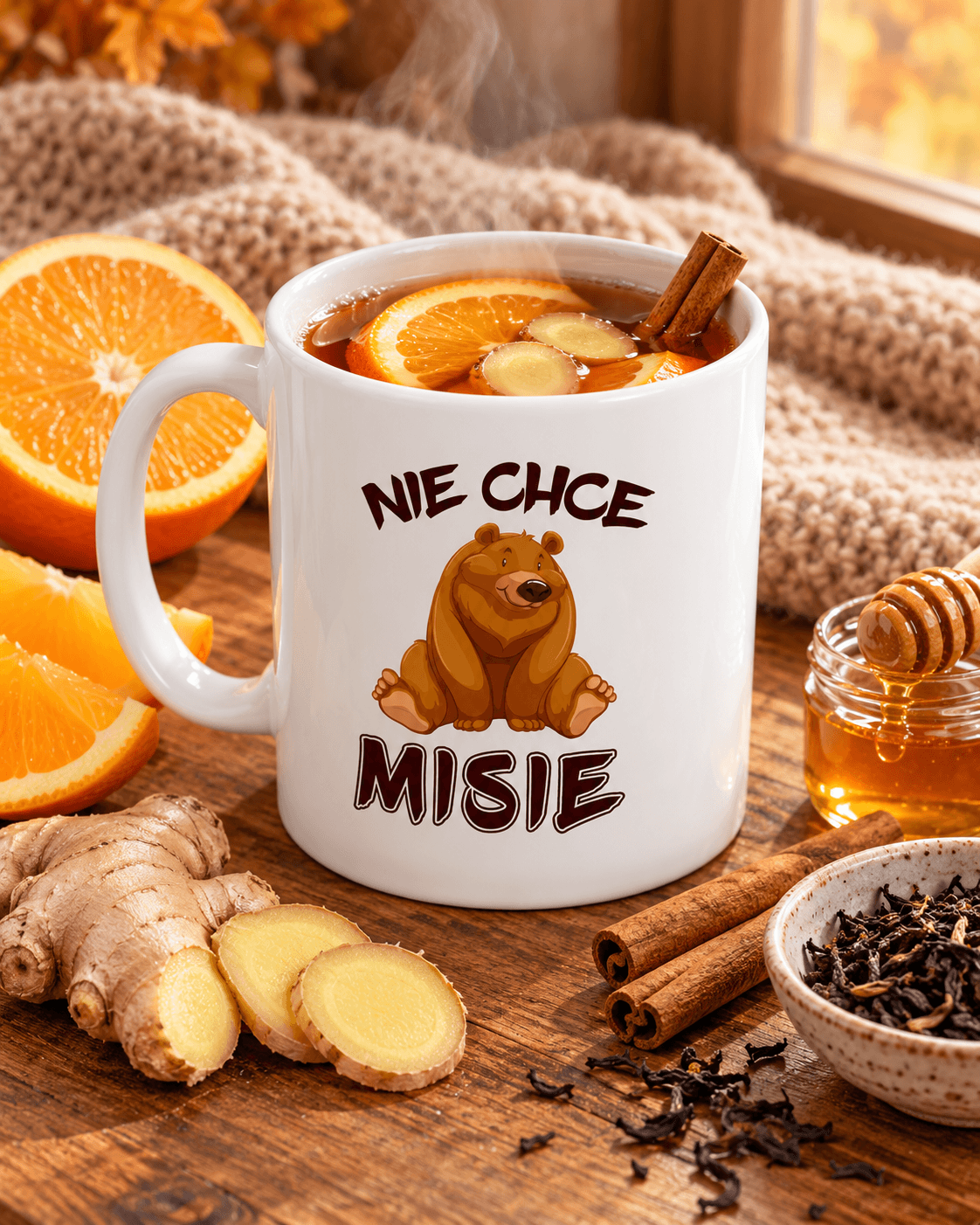 Herbata z pomarańczą, imbirem i cynamonem