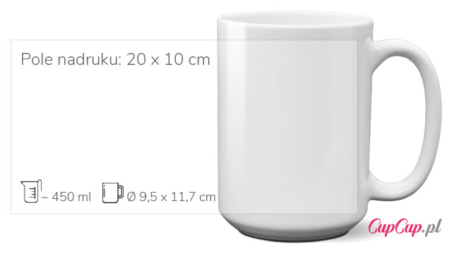 wymiary kubek XXL - 450 ml