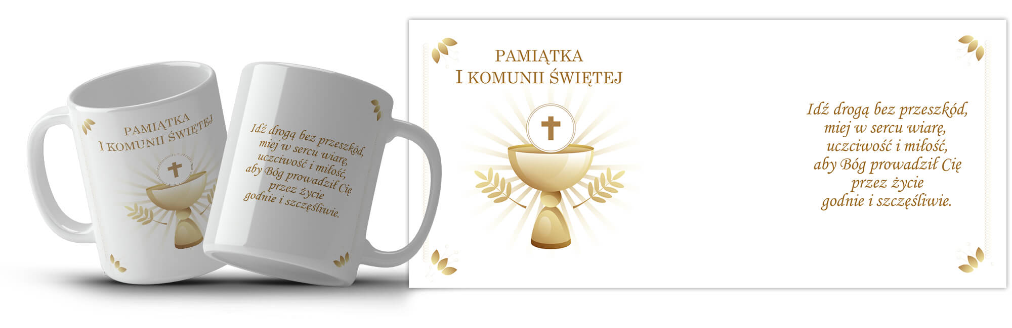 Kubek z nadrukiem - Pamiątka Pierwszej Komunii Świętej 