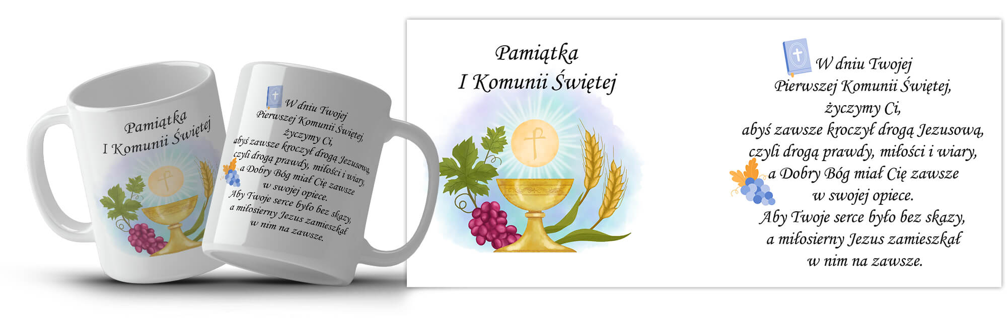Kubek na komunię - Pamiątka Pierwszej Komunii Świętej
