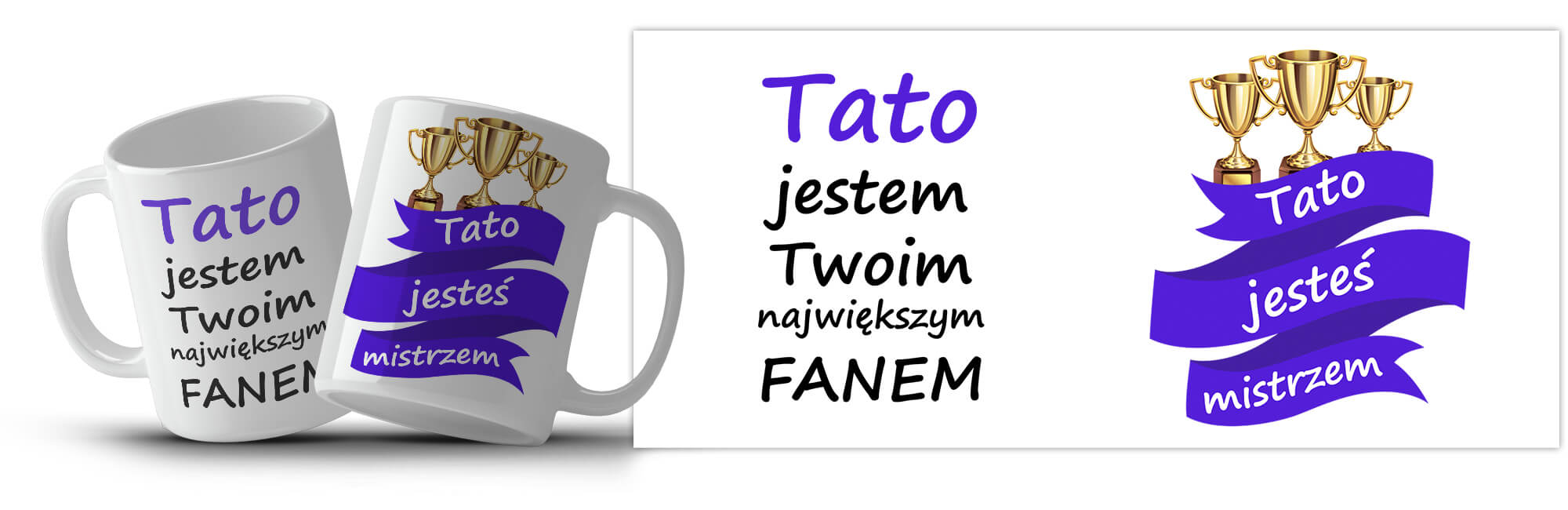 Kubek z napisem - Tato jesteś mistrzem