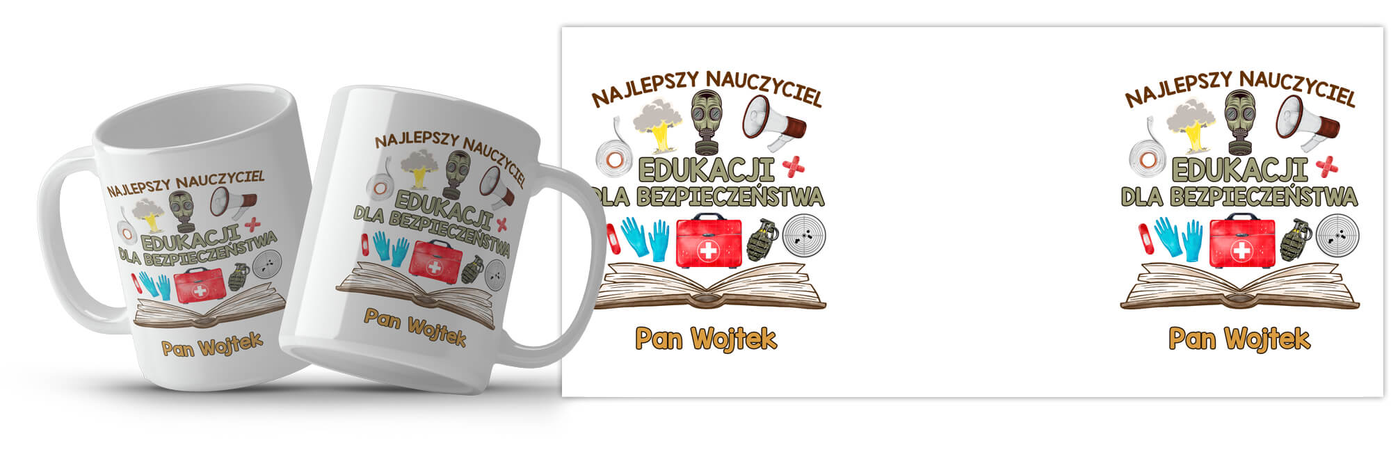 Kubek z imieniem dla nauczycielki / nauczyciela edukacji dla bezpieczeństwa