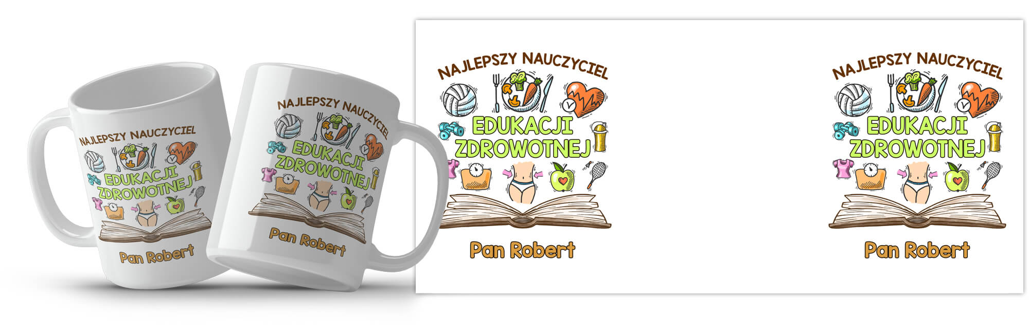 Kubek z imieniem dla nauczycielki / nauczyciela edukacji zdrowotnej