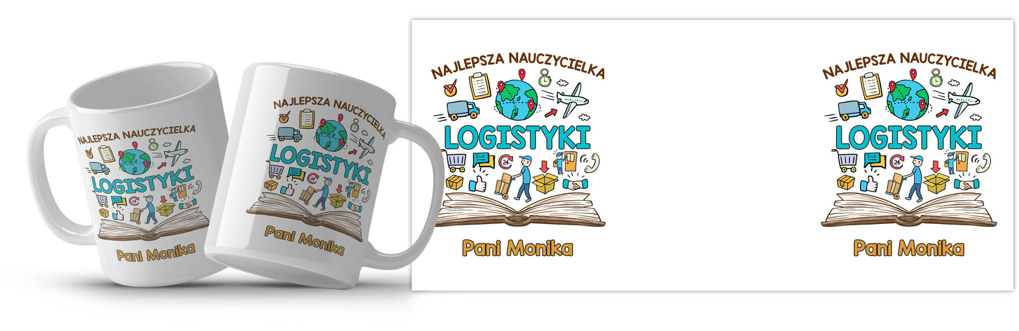 Kubek z imieniem dla nauczycielki / nauczyciela logistyki