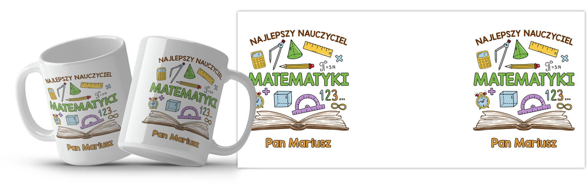 Kubek z imieniem dla nauczycielki / nauczyciela matematyki