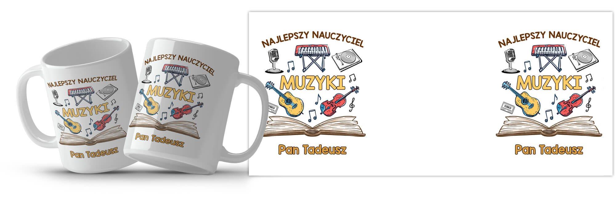 Kubek z imieniem dla nauczycielki / nauczyciela muzyki