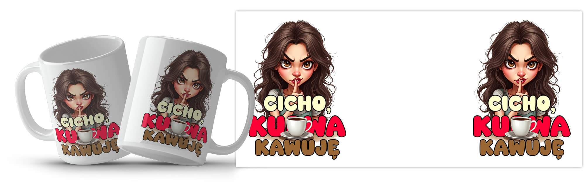 Kubek dla przyjaciółki - Cicho, kurwa! Kawuję