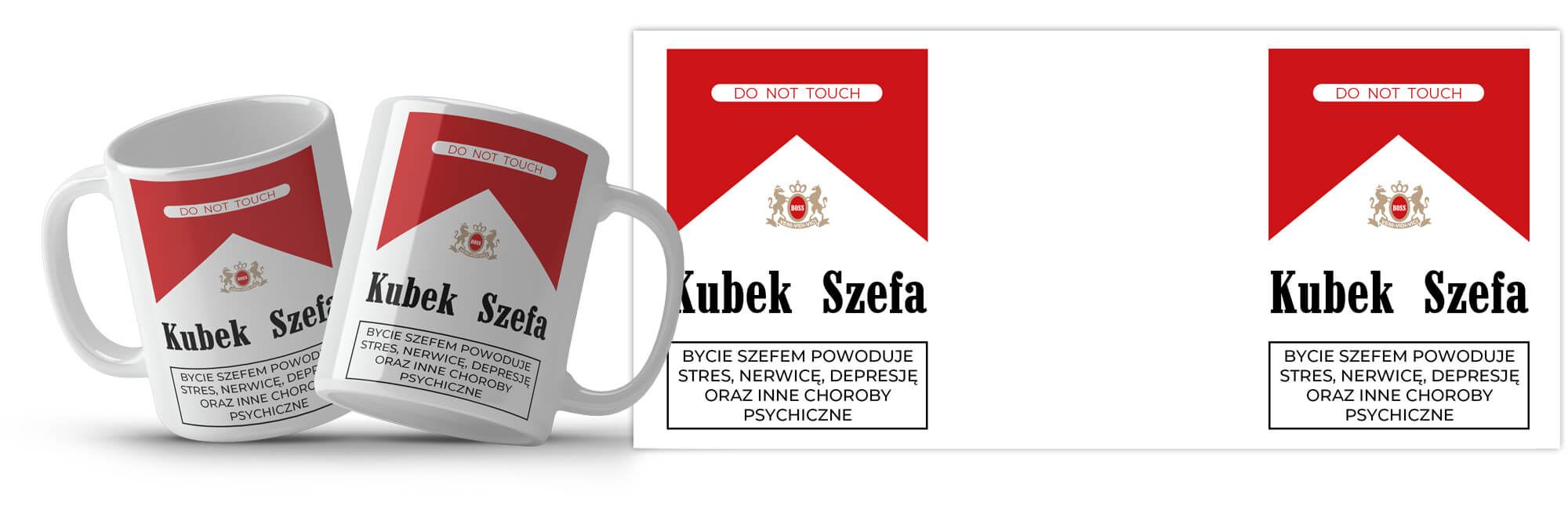 Śmieszny kubek z nadrukiem - prezent dla szefa