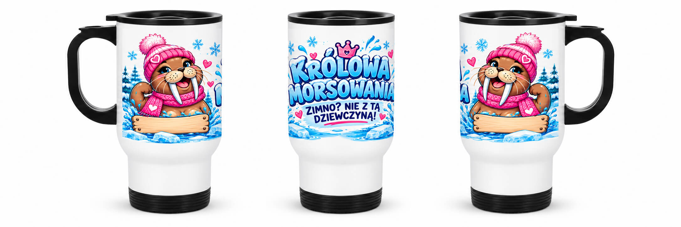 Kubek termiczny z imieniem - Królowa morsowania