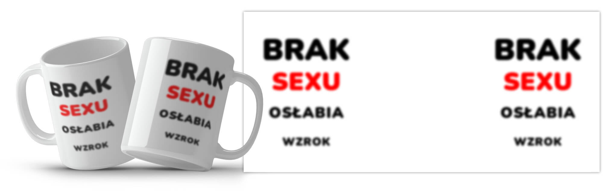 Śmieszny kubek do kawy - Brak sexu