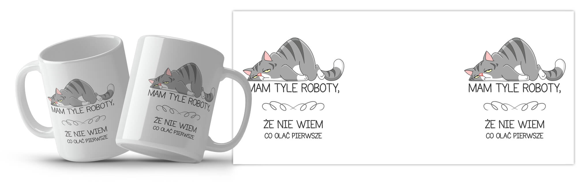 Śmieszny kubek do kawy - Mam tyle roboty...