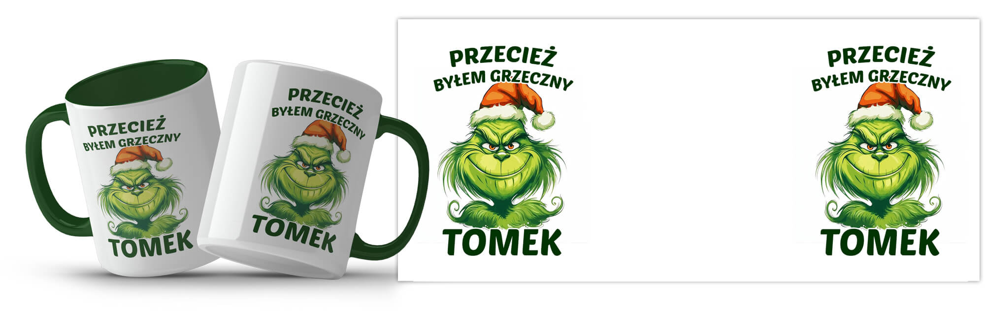 Śmieszny, świateczny kubek z imieniem dla mężczyzny - Przecież byłem grzeczny