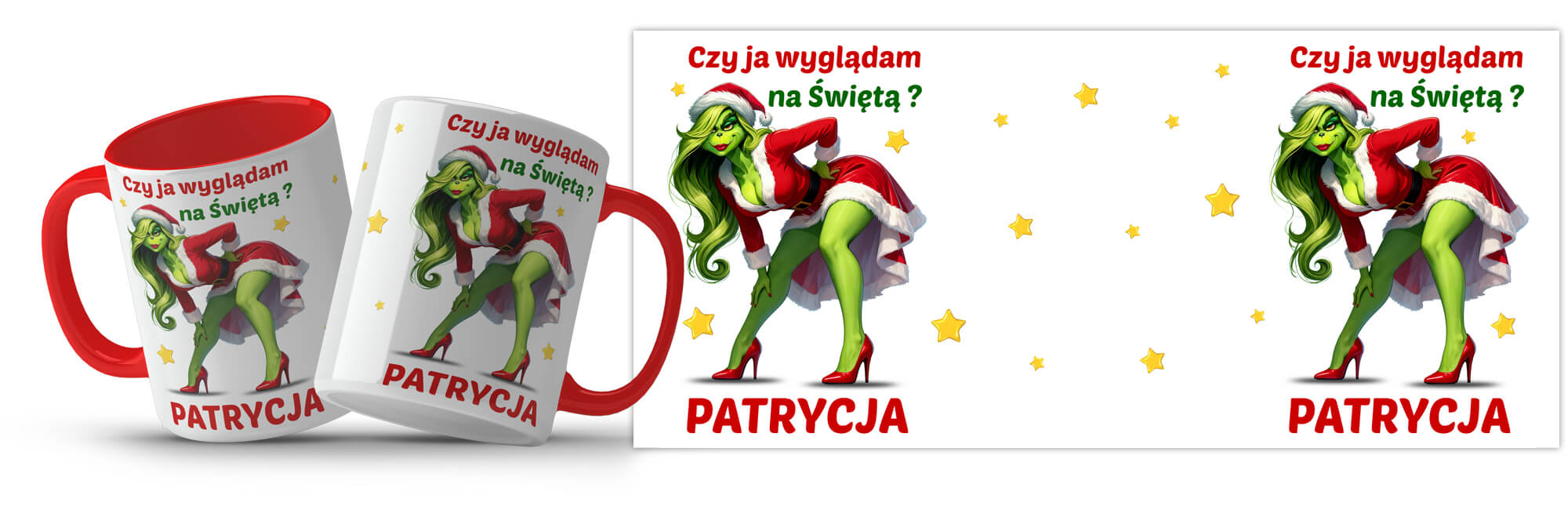 Świateczny kubek z imieniem - Czy ja wyglądam na Świętą?