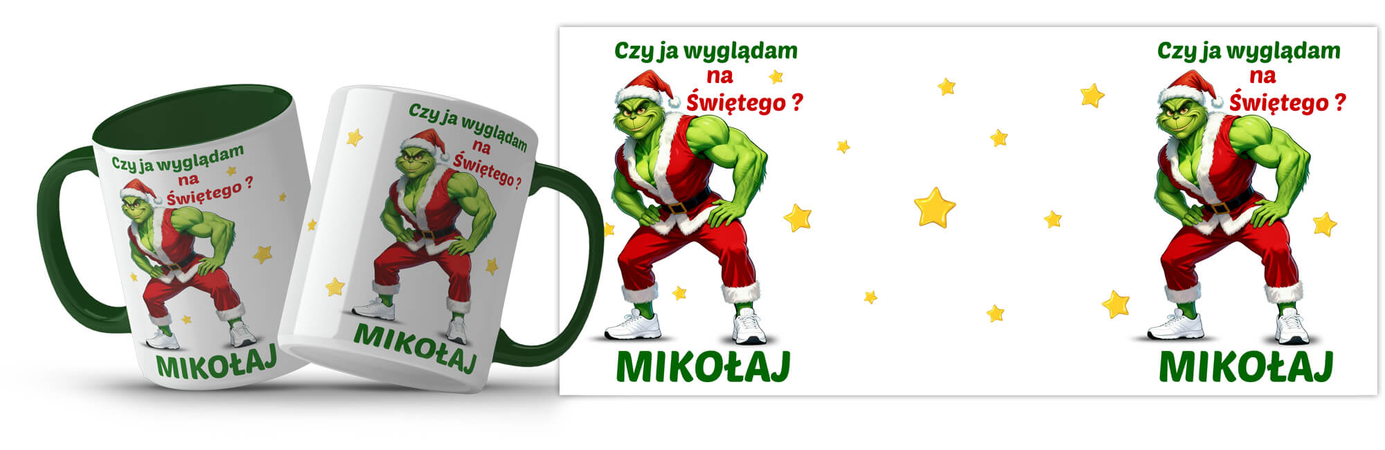 Świateczny kubek z imieniem - Czy ja wyglądam na Świętego?