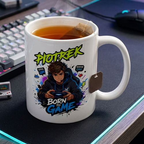 Kubek z imieniem dla gracza - Born To Game