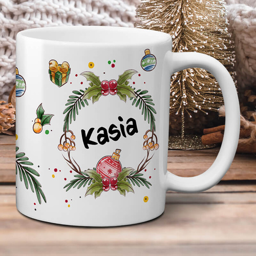 Świąteczny kubek z imieniem - Dzwoneczki