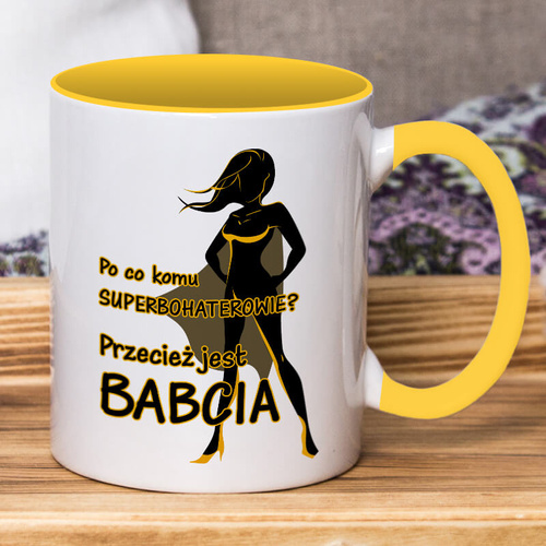 Kubek dla babci z nadrukiem - Superbohaterka