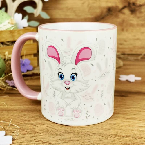 Wielkanocny kubek z imieniem z zajączkiem - dla dziewczynki