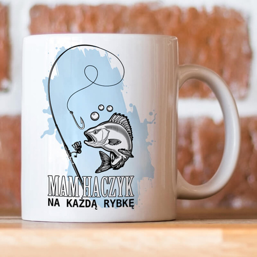 Kubek dla wędkarza - Mam haczyk na każdą rybkę