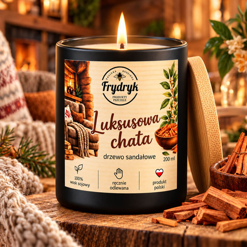 Świeca zapachowa - Luksusowa chata - 200 ml