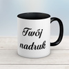 Kubek CLASSIC z czarnym wnętrzem i uszkiem z Twoim nadrukiem