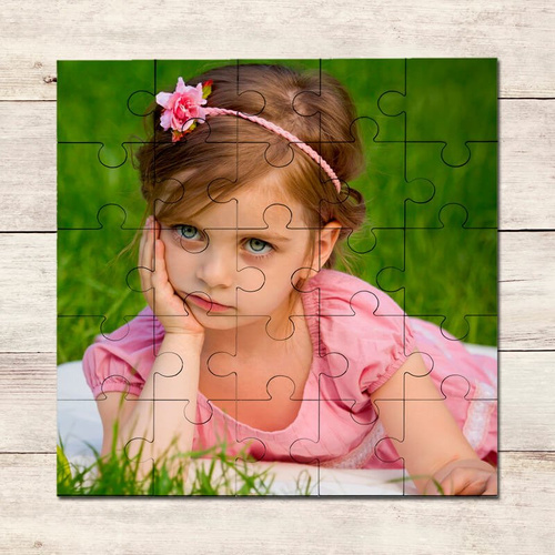 Puzzle z MDF-u z Twoim zdjęciem - Fotopuzzle 17 x 17 cm