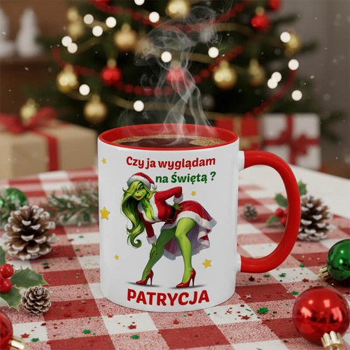 Świateczny kubek z imieniem - Czy ja wyglądam na Świętą?