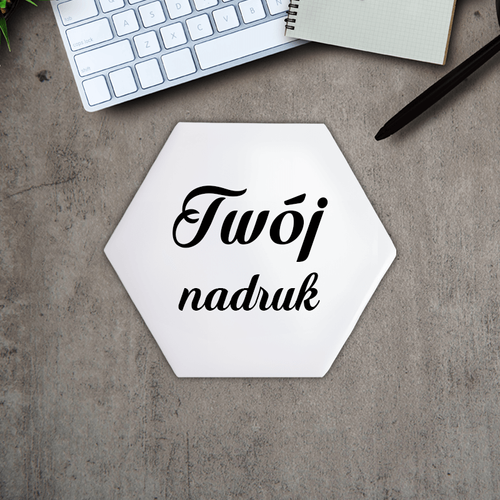Ceramiczna podkładka z Twoim nadrukiem - sześciokąt