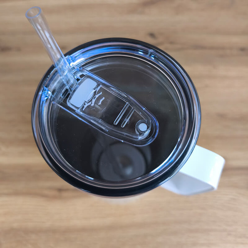 Biały kubek termiczny - podróżny 1200 ml ze stali nierdzewnej z Twoim nadrukiem