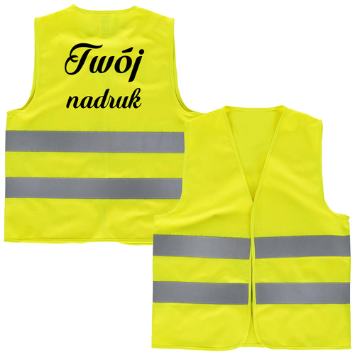 Seledynowa kamizelka ostrzegawcza z Twoim nadrukiem
