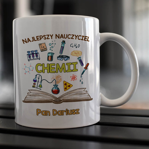 Kubek z imieniem dla nauczycielki / nauczyciela chemii