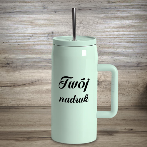 Miętowy kubek termiczny 1200 ml ze stali nierdzewnej z Twoim nadrukiem