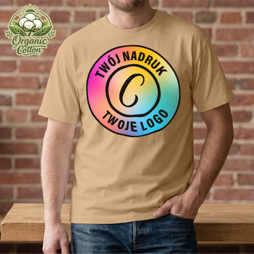 Karmelowa koszulka Organic Cotton z Twoim nadrukiem