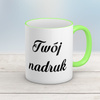 Kubek CLASSIC jasnozielonym uszkiem z Twoim nadrukiem