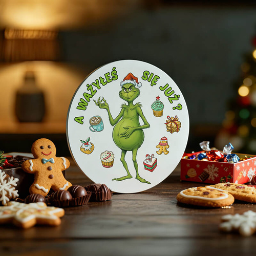 Śmieszna, świateczna podkładka pod kubek - A ważyłeś się już?