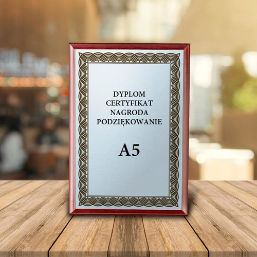 Metalowy dyplom A5