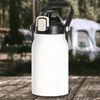 Biała butelka metalowa 1000 ml z Twoim nadrukiem