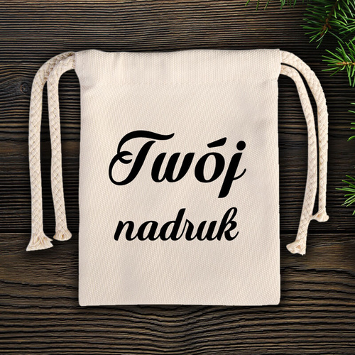Płócienny woreczek na kubek Classic z Twoim nadrukiem
