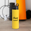 Żółta metalowa butelka 750 ml  z uchwytem - z Twoim nadrukiem