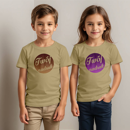 Dziecięca bawełniana koszulka z Twoim nadrukiem - army
