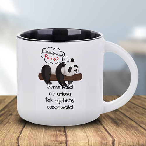 Duży kubek z nadrukiem - Po co się odchudzać