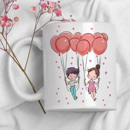 Kubek z nadrukiem - Kocham Cię każdego dnia nie tylko w Walentynki