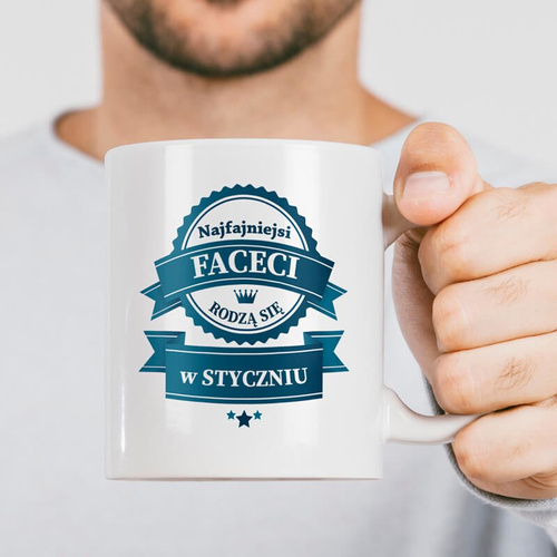 Kubek z nadrukiem - Najfajniejsi faceci rodzą się w...