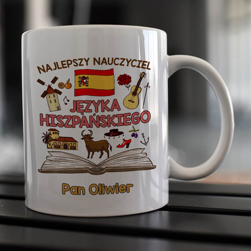 Kubek z imieniem dla nauczycielki / nauczyciela języka hiszpańskiego