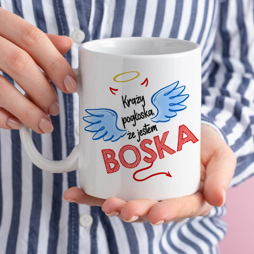Kubek z nadrukiem - Krąży pogłoska, że jestem boska